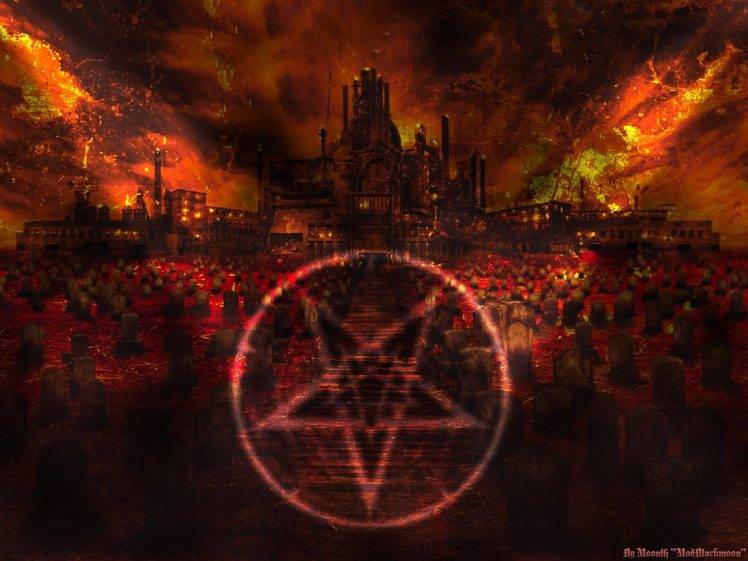 devils, Satanic, Pentagram, Fire HD Wallpaper Desktop Background
