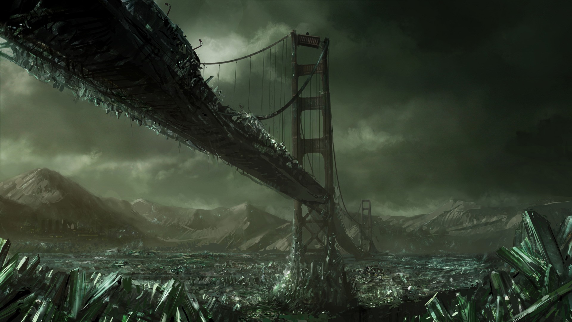 apocalyptic, Bridge, San Francisco Wallpaper