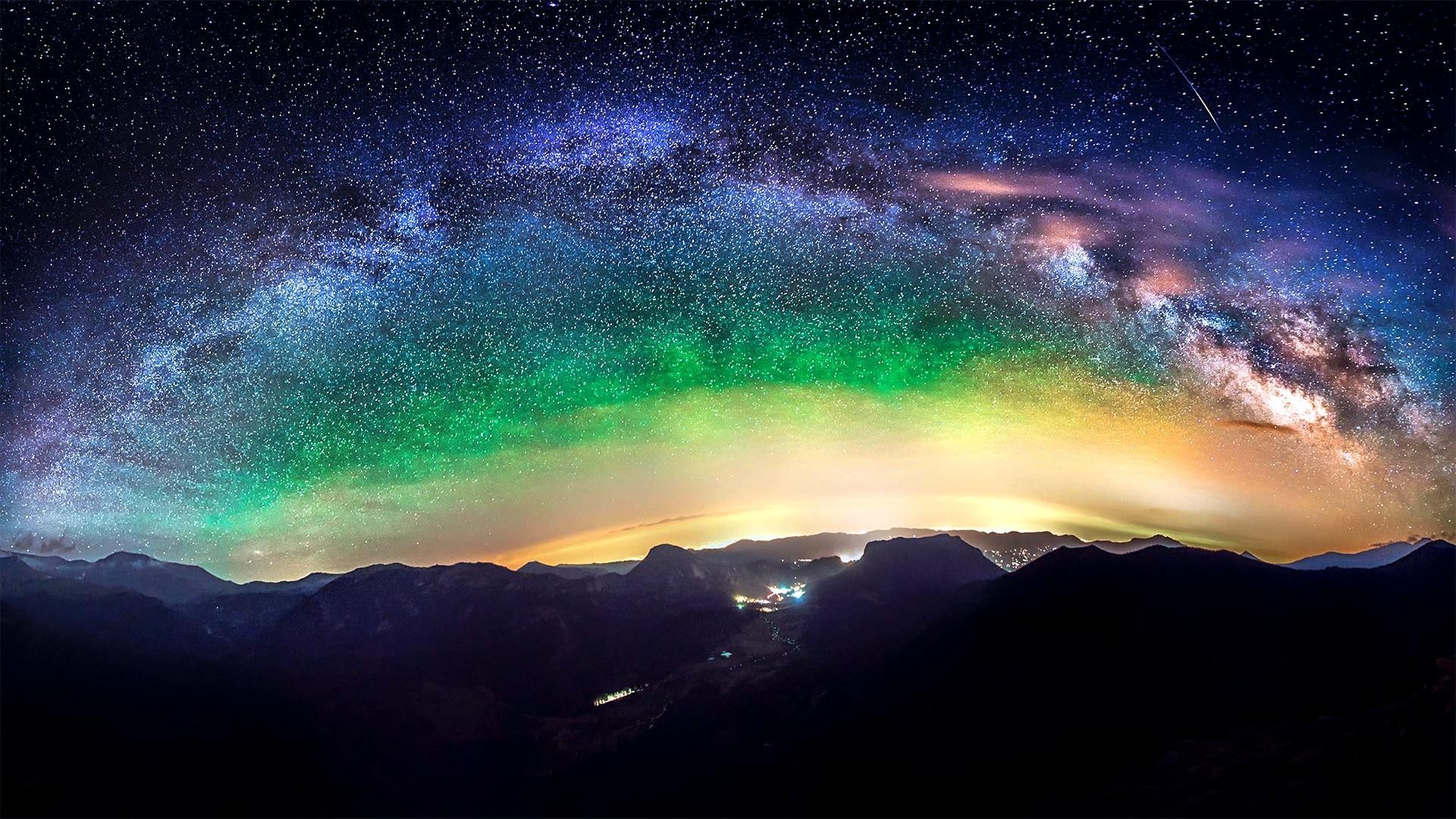 sky, Stars, Rocky Mountain National Park Wallpaper