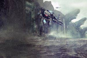 Pacific Rim, Robot, Rain
