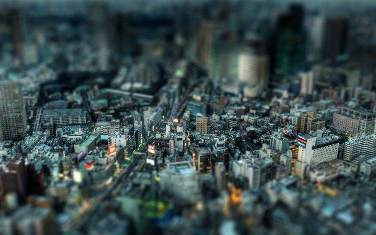 cityscape, Tilt Shift, Japan, Tokyo HD Wallpaper Desktop Background