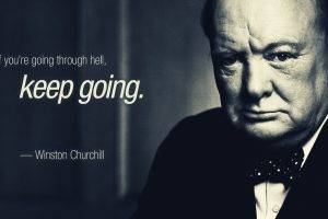 Winston Churchill, Monochrome, Motivational