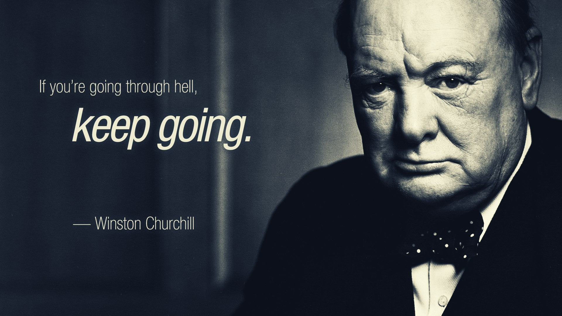 Winston Churchill, Monochrome, Motivational Wallpaper