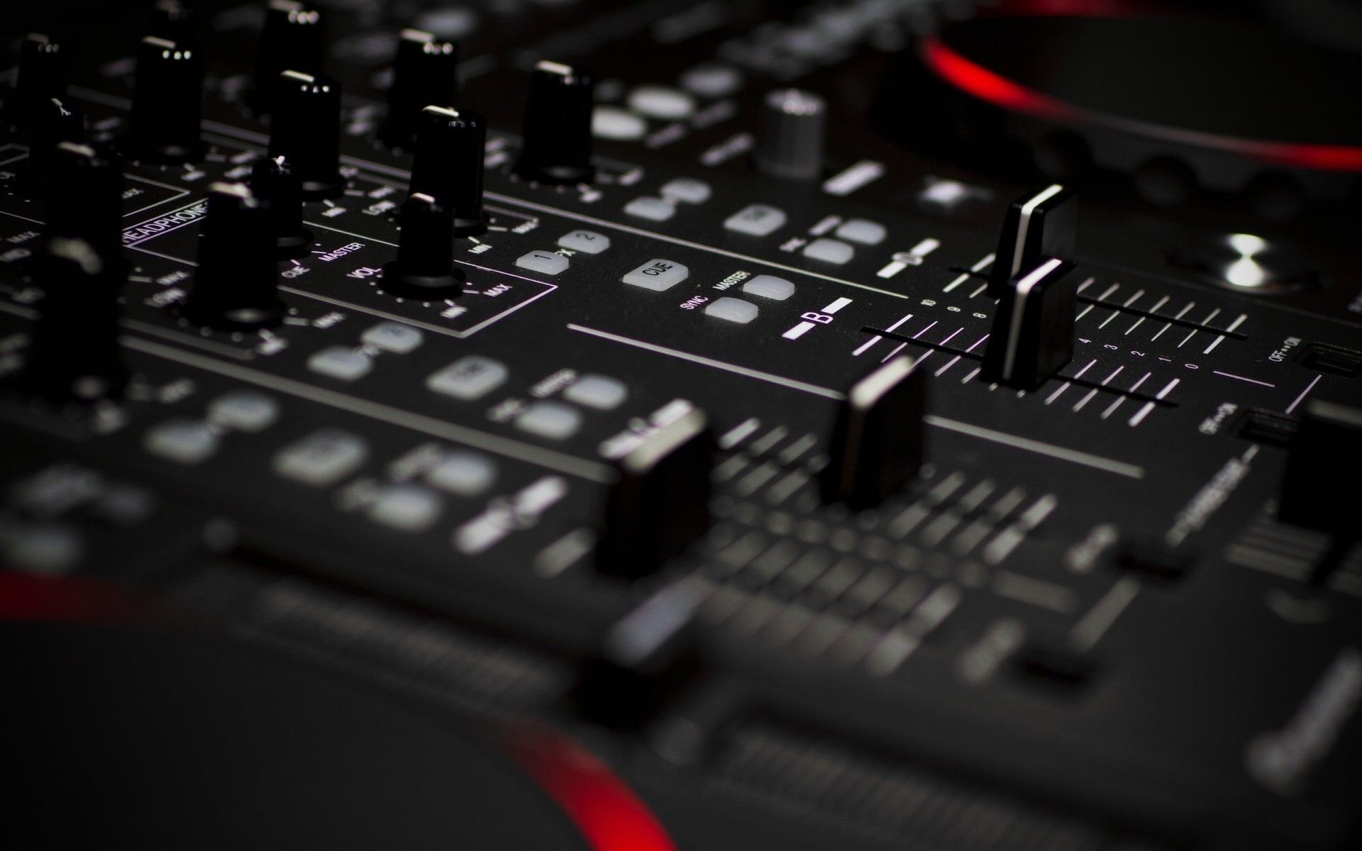 music, Mixing Consoles, Black Wallpaper