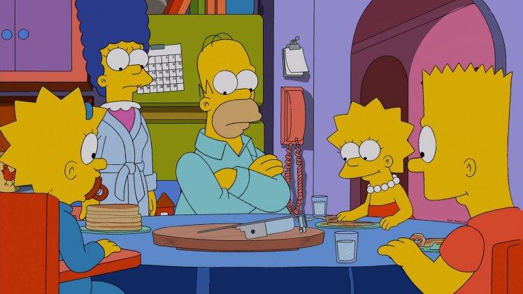 glass, Lisa Simpson, Bart Simpson, Maggie Simpson, Marge Simpson, Homer Simpson HD Wallpaper Desktop Background
