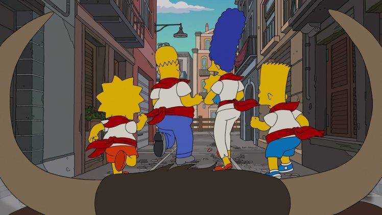 Lisa Simpson, Bart Simpson, Homer Simpson, Marge Simpson, Maggie Simpson HD Wallpaper Desktop Background