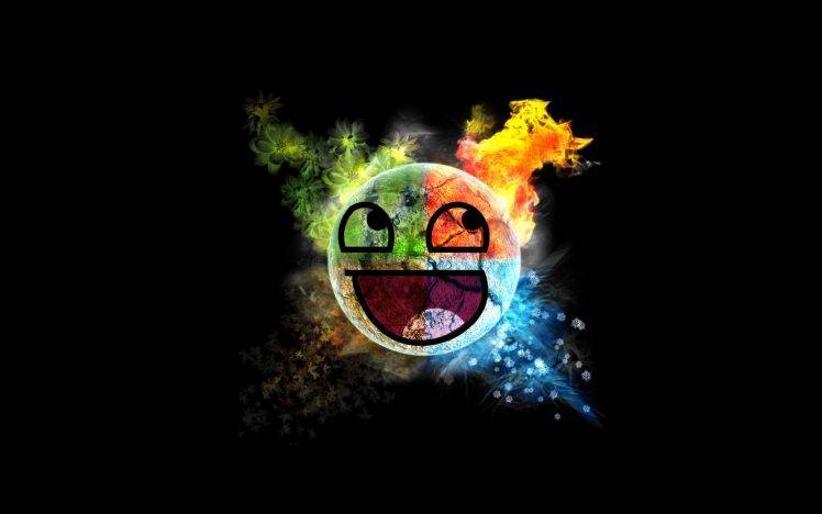 memes, Happy Face, Elements, Awesome Face HD Wallpaper Desktop Background