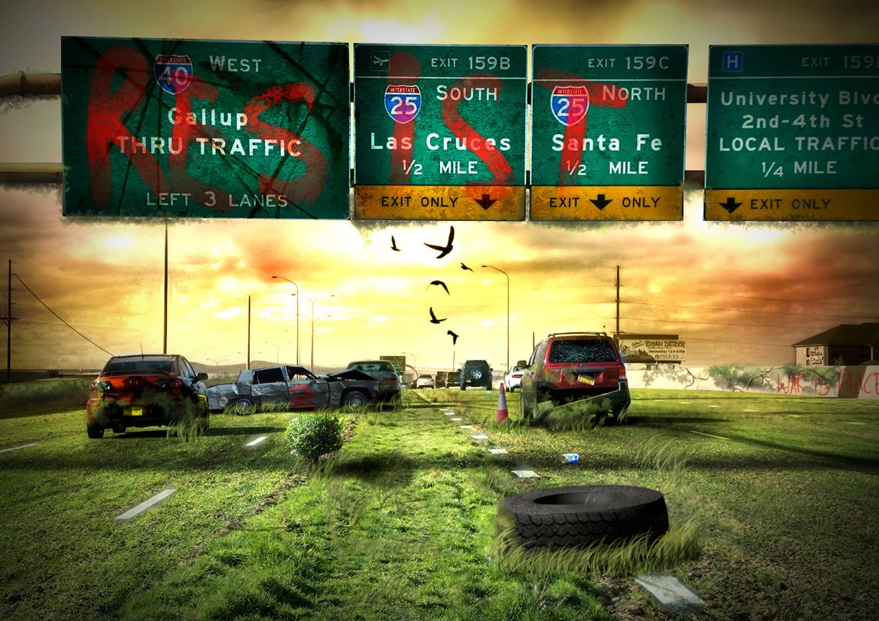 apocalyptic, Abandoned, Road, Highway, Albuquerque Wallpaper