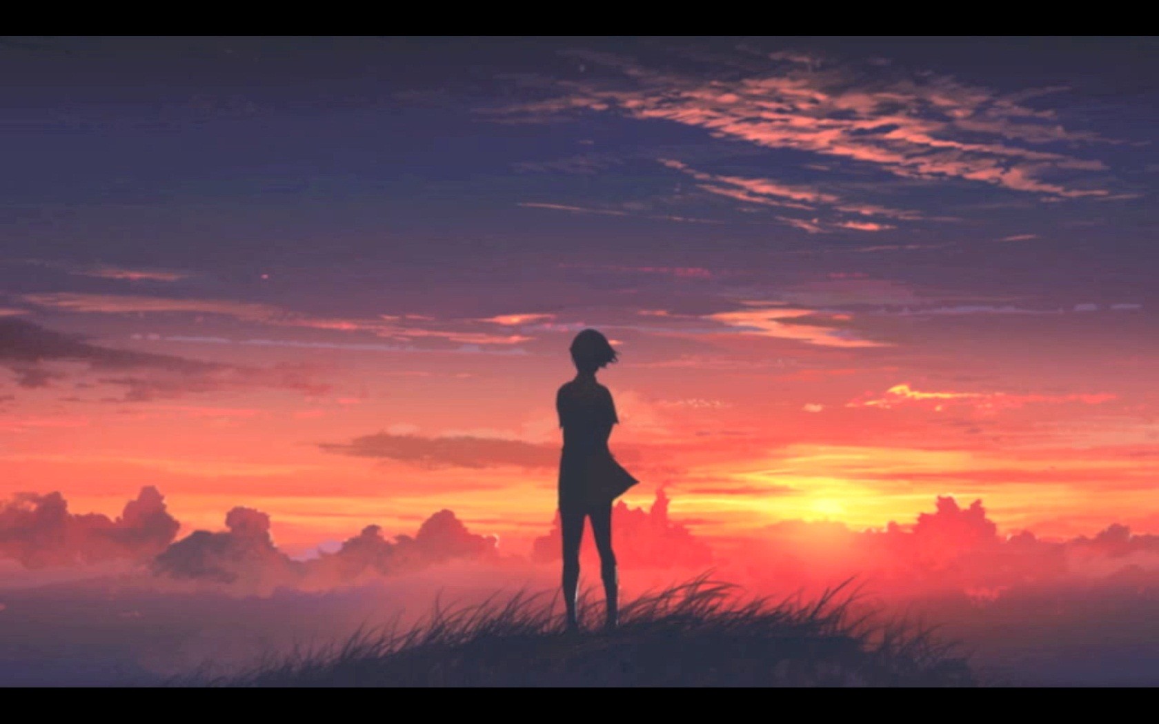 sunset, Women Wallpaper