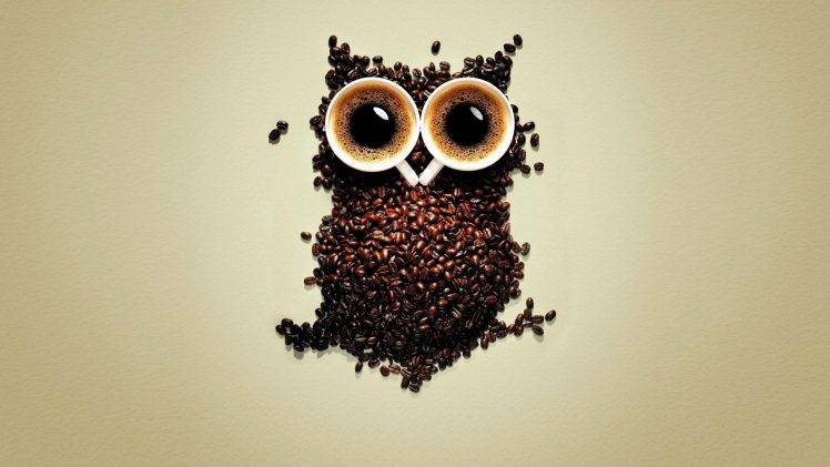 coffee, Coffee Beans, Owl HD Wallpaper Desktop Background