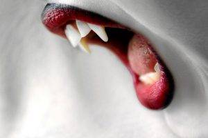 mouths, Vampires, Selective Coloring, Red Lipstick