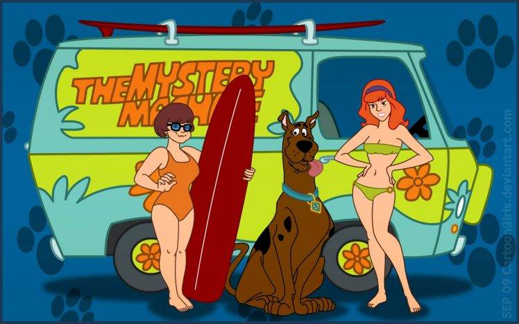 The Mystery Machine, Scooby Doo, Velma Dinkley, Daphne Blake HD Wallpaper Desktop Background