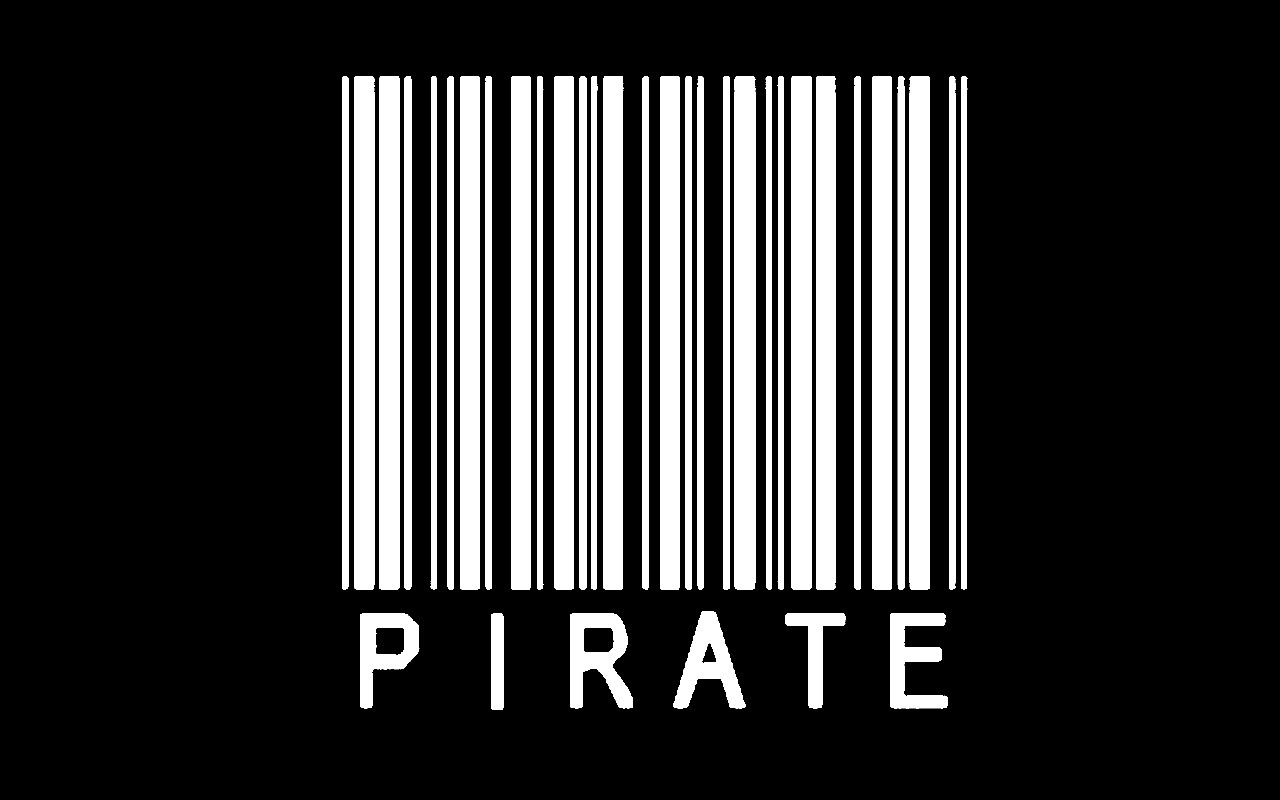 piracy, Barcode, Monochrome Wallpaper