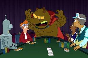 Futurama, Bender, Philip J. Fry, Poker