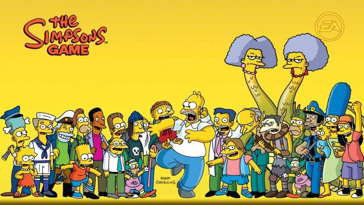 The Simpsons, Homer Simpson, Montgomery Burns, Sideshow Bob, Lisa Simpson, Bart Simpson, Moe Sislag, Maggie Simpson, Marge Simpson, Selma Bouvier HD Wallpaper Desktop Background