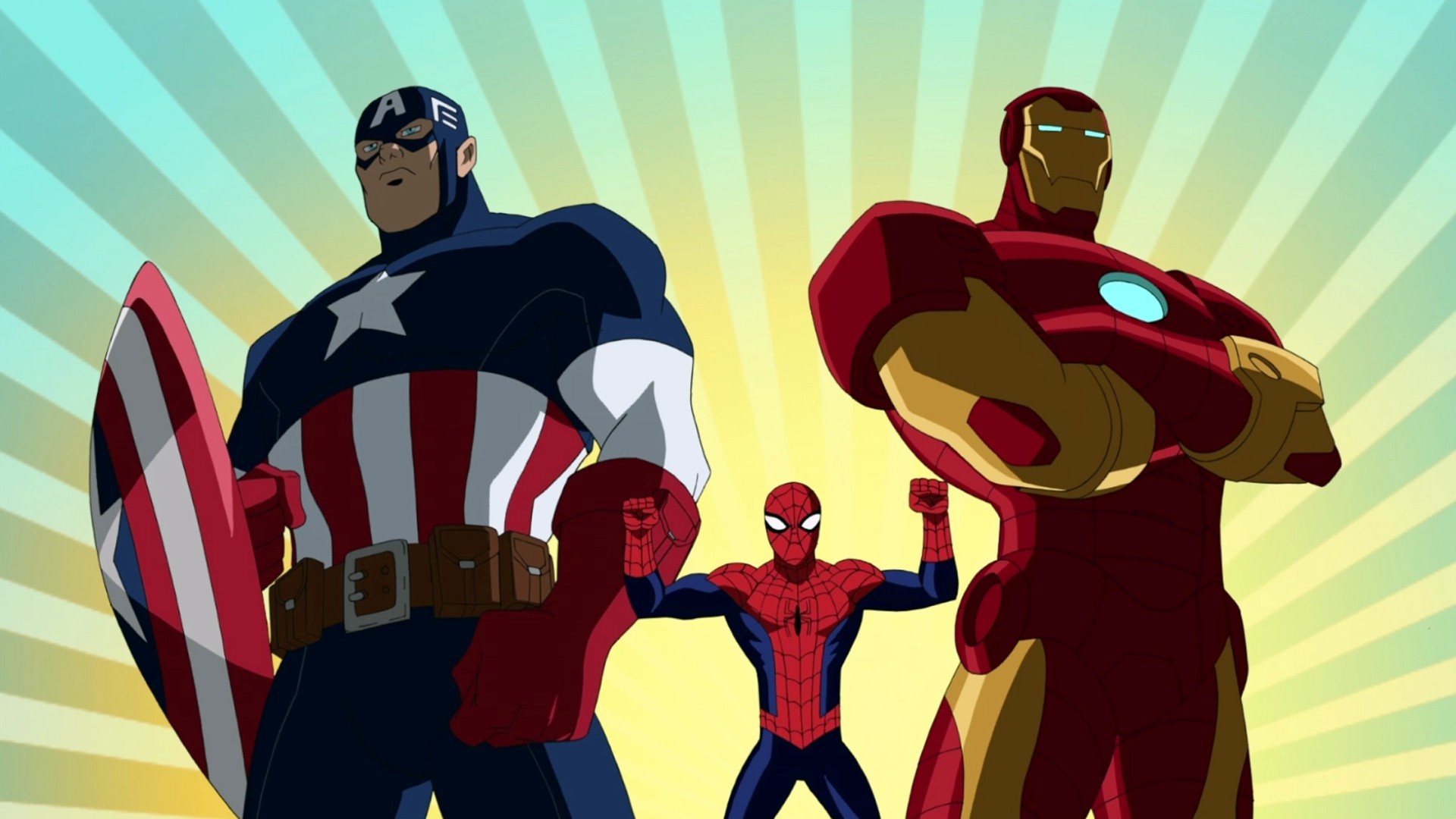 Captain America, Iron Man, Spider Man Wallpaper