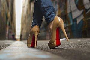 high Heels, Jeans, Pumps, Blurred, Shoes