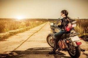 women, Motorcycle, Jeans