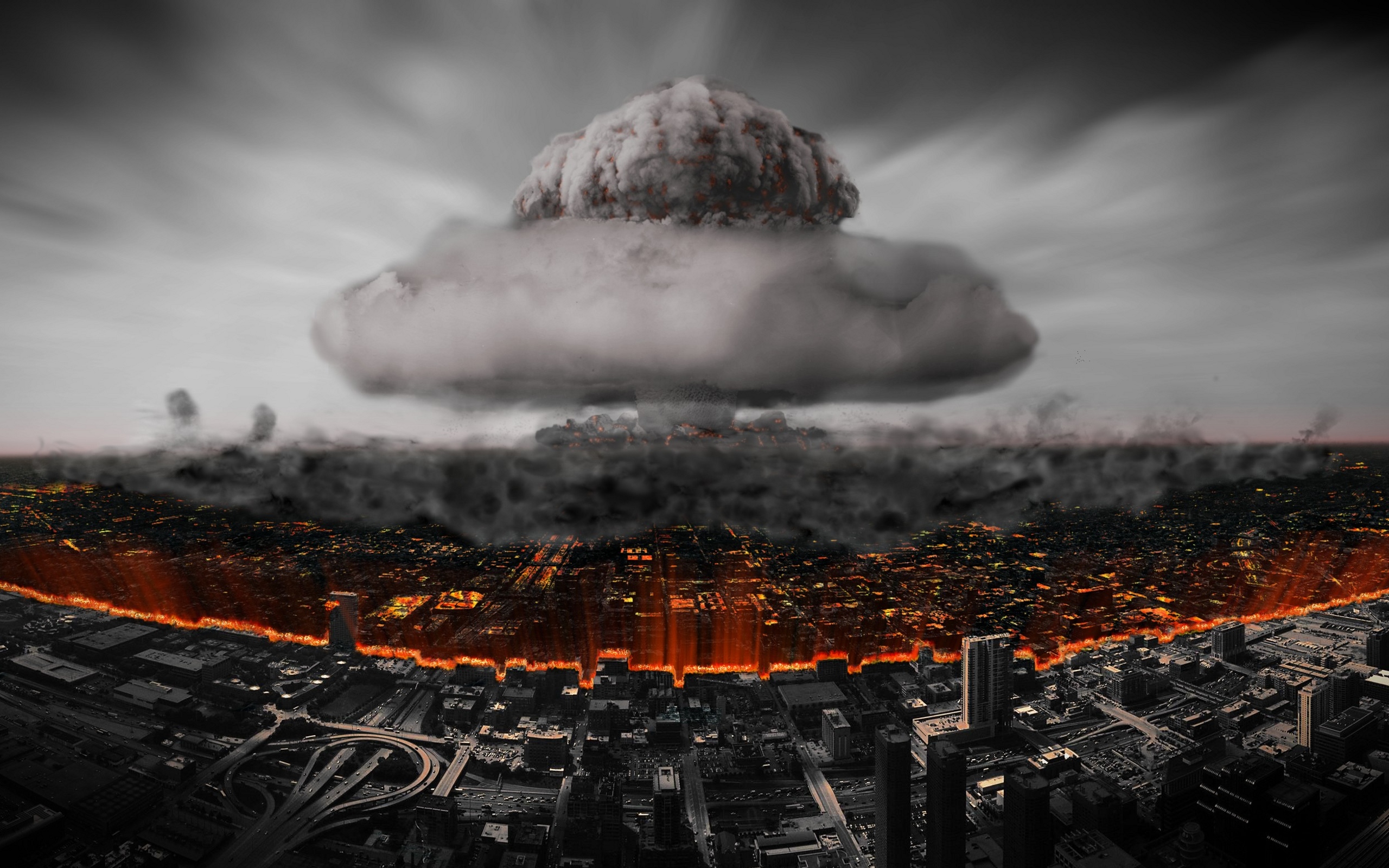 nuclear, Bombs, Mushroom Clouds, People Wallpaper