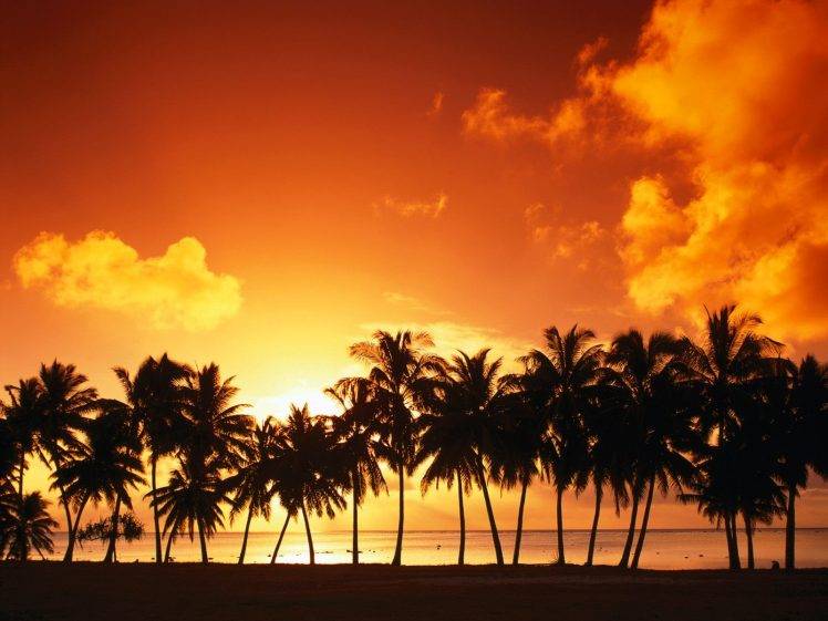 island, Sunset HD Wallpaper Desktop Background