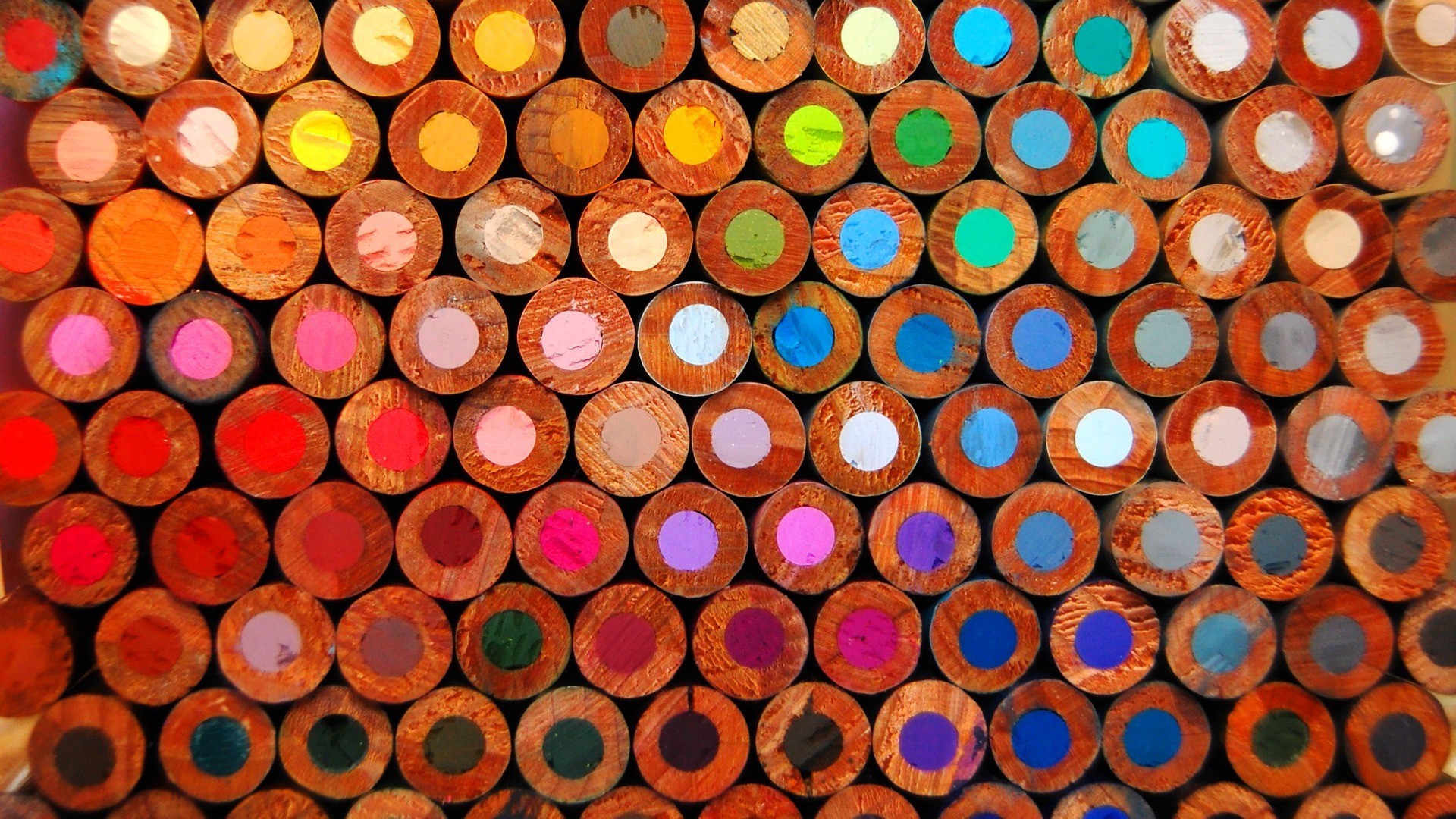 pencils, Macro, Colorful, Circle Wallpaper