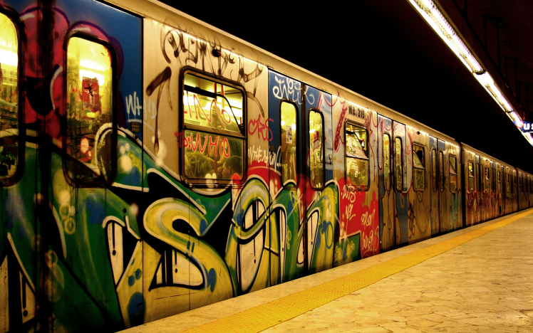 train, Graffiti, Train Station HD Wallpaper Desktop Background