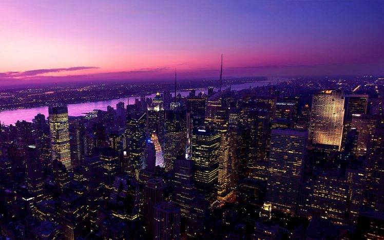 New York City, Sunset, City, Cityscape HD Wallpaper Desktop Background