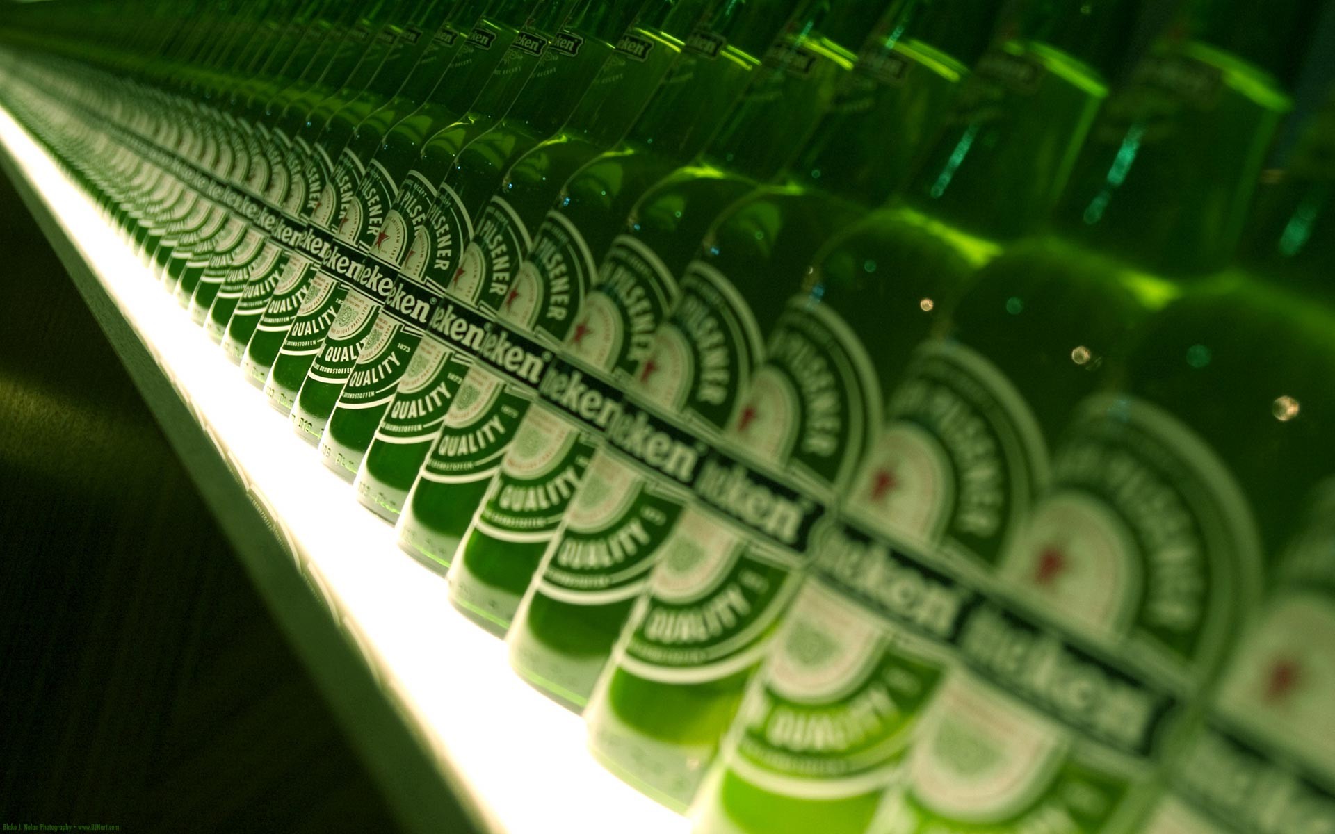 beer, Bottles, Green Wallpaper
