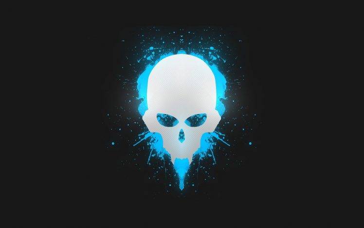 skull, Minimalism, PGc HD Wallpaper Desktop Background