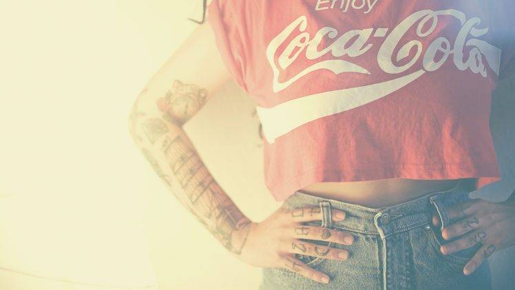 women, Tattoo, Coca Cola HD Wallpaper Desktop Background