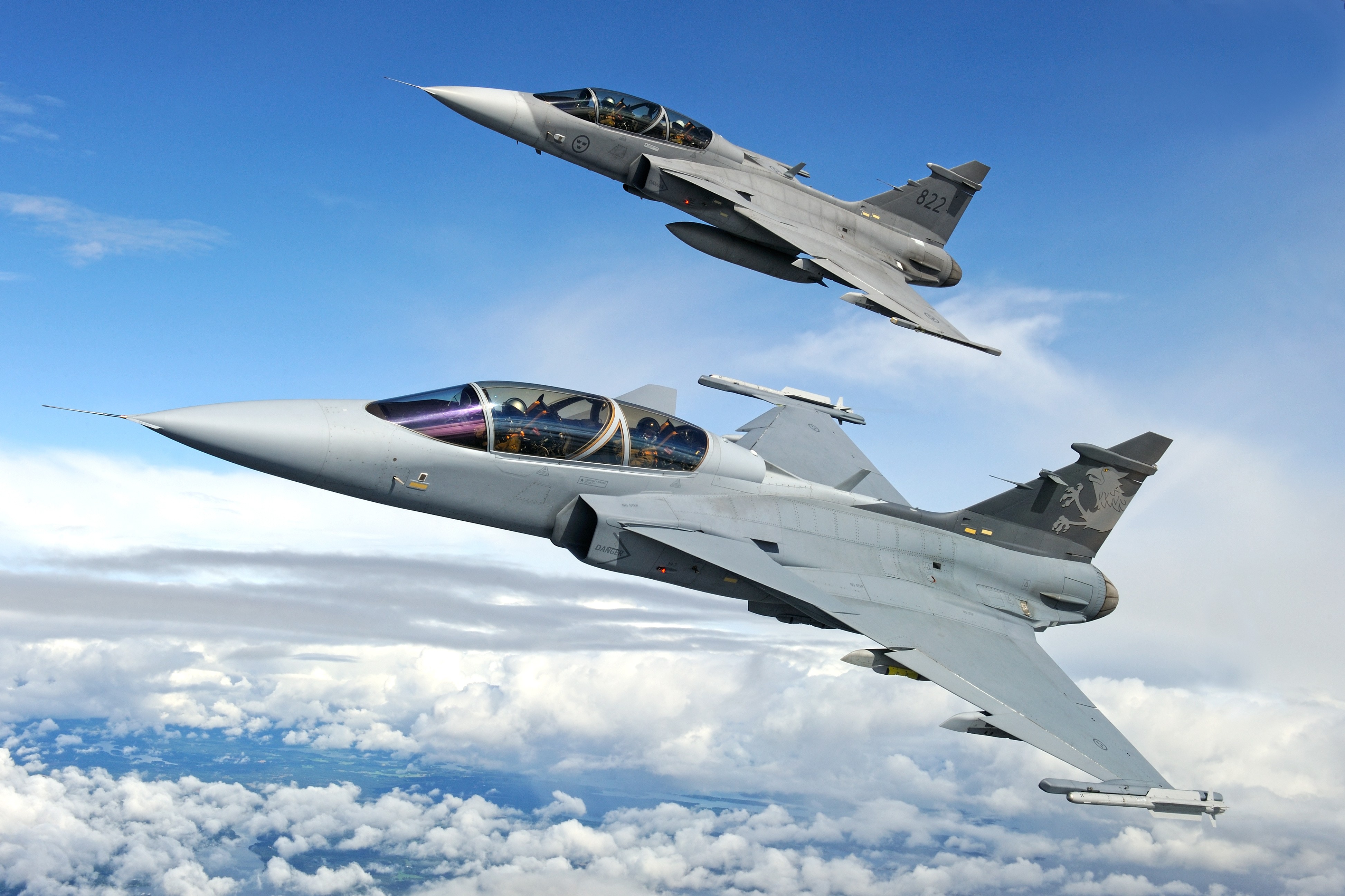 JAS 39 Gripen, Airplane, Aircraft, Sky, Jet Wallpaper