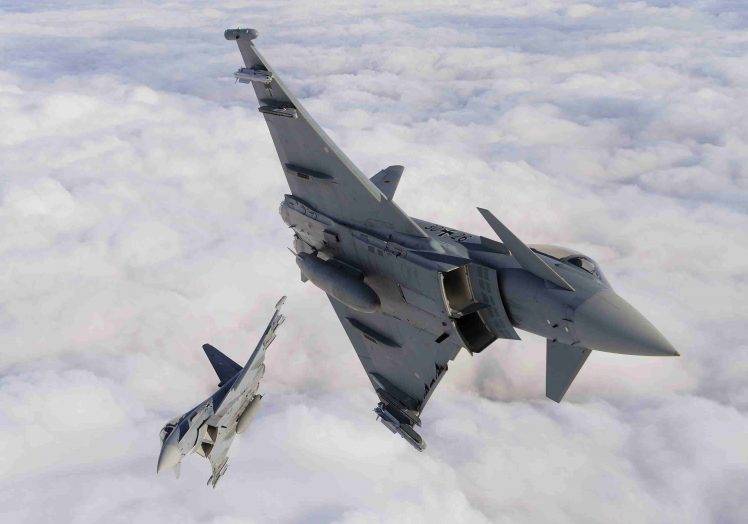 Eurofighter Typhoon, Airplane, Aircraft, Sky, Jet HD Wallpaper Desktop Background