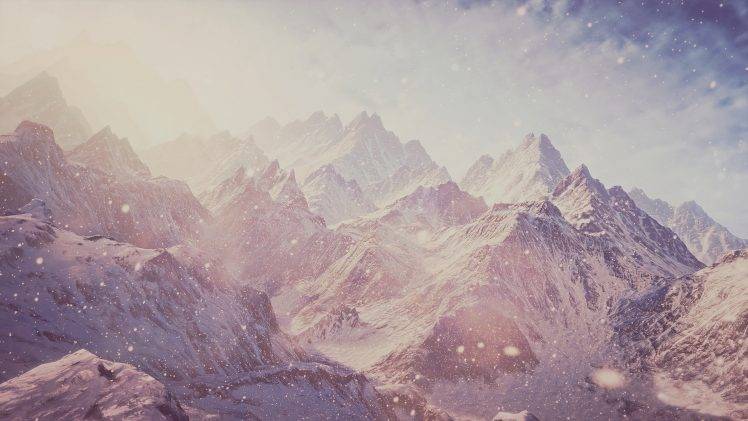 snow, Mountain, Fishing HD Wallpaper Desktop Background