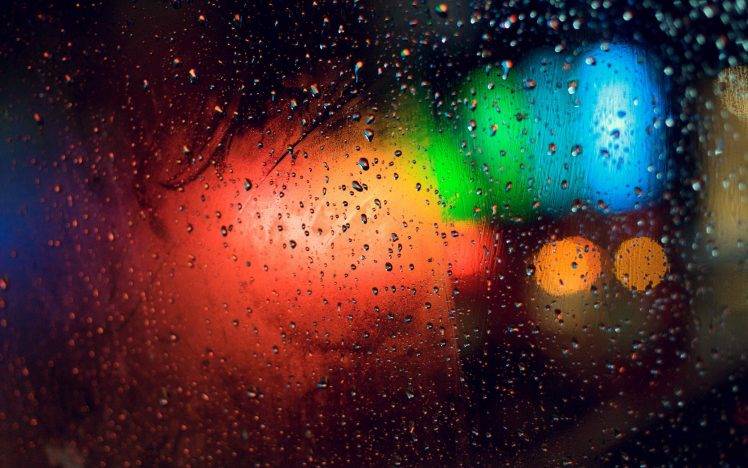 colorful, Rain HD Wallpaper Desktop Background