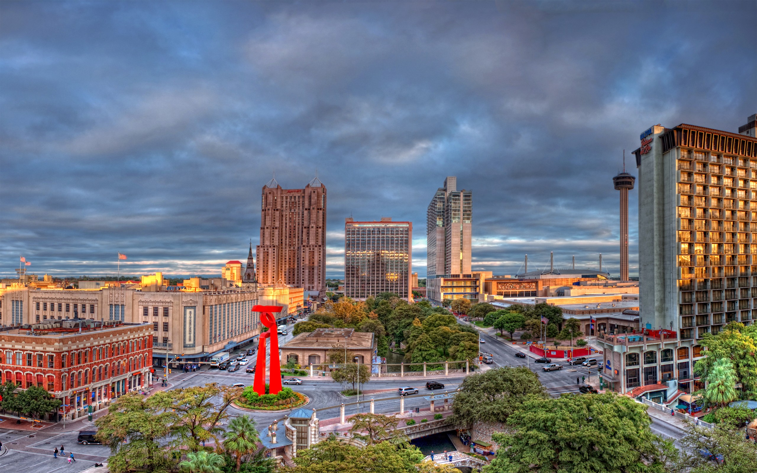 building, HDR, Sunset Wallpaper
