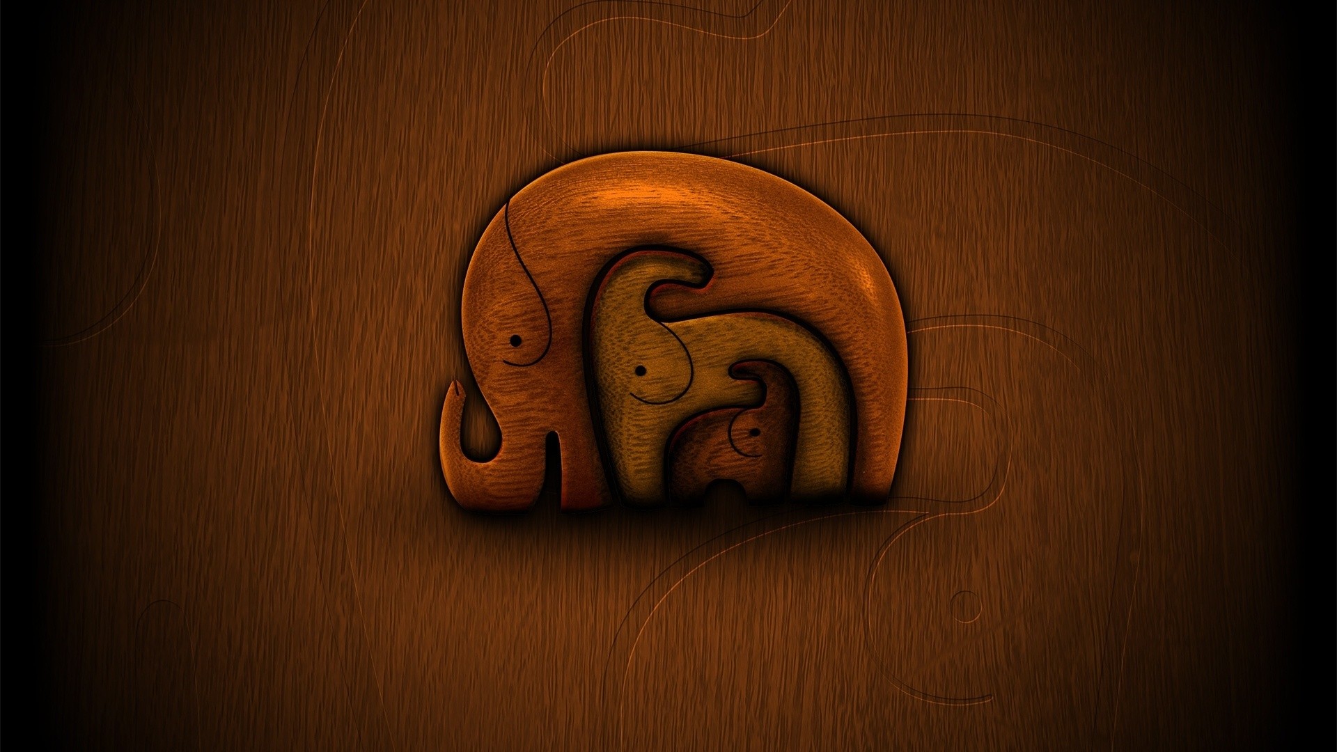 minimalism, Elephants Wallpaper