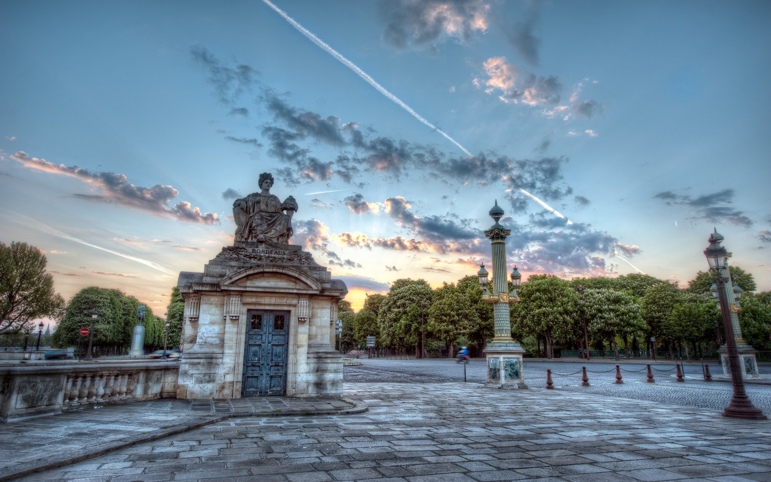 HDR, Building, Sunset, Bordeaux Wallpaper