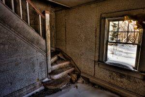 HDR, Abandoned, House, Stairs