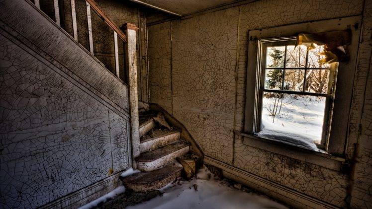 HDR, Abandoned, House, Stairs HD Wallpaper Desktop Background