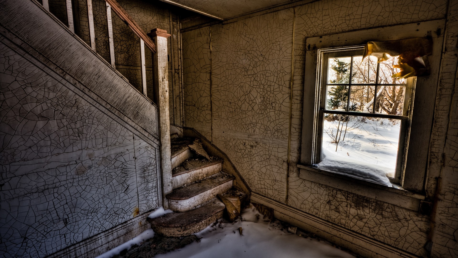 HDR, Abandoned, House, Stairs Wallpapers HD / Desktop and Mobile