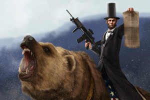 Abraham Lincoln, Gun, Grizzly Bears, Bears, Machine Gun