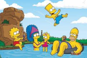The Simpsons, Lisa Simpson, Bart Simpson, Homer Simpson, Maggie Simpson, Marge Simpson