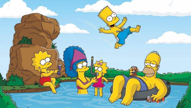 The Simpsons, Lisa Simpson, Bart Simpson, Homer Simpson, Maggie Simpson, Marge Simpson HD Wallpaper Desktop Background