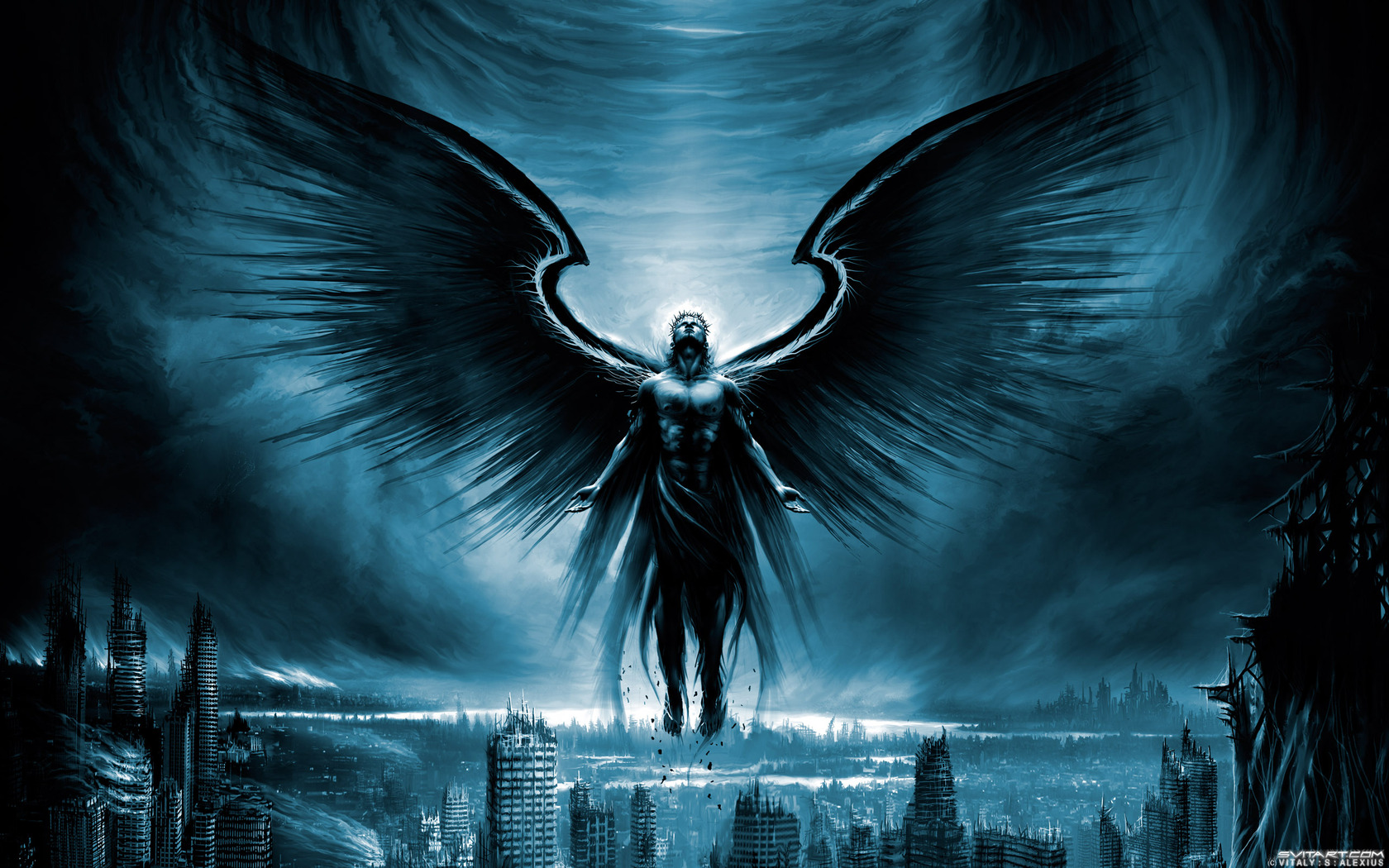 angel, Wings, Vitaly S Alexius Wallpaper