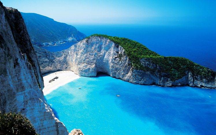 island, Greece, Greek, Zakynthos, Shipwreck HD Wallpaper Desktop Background