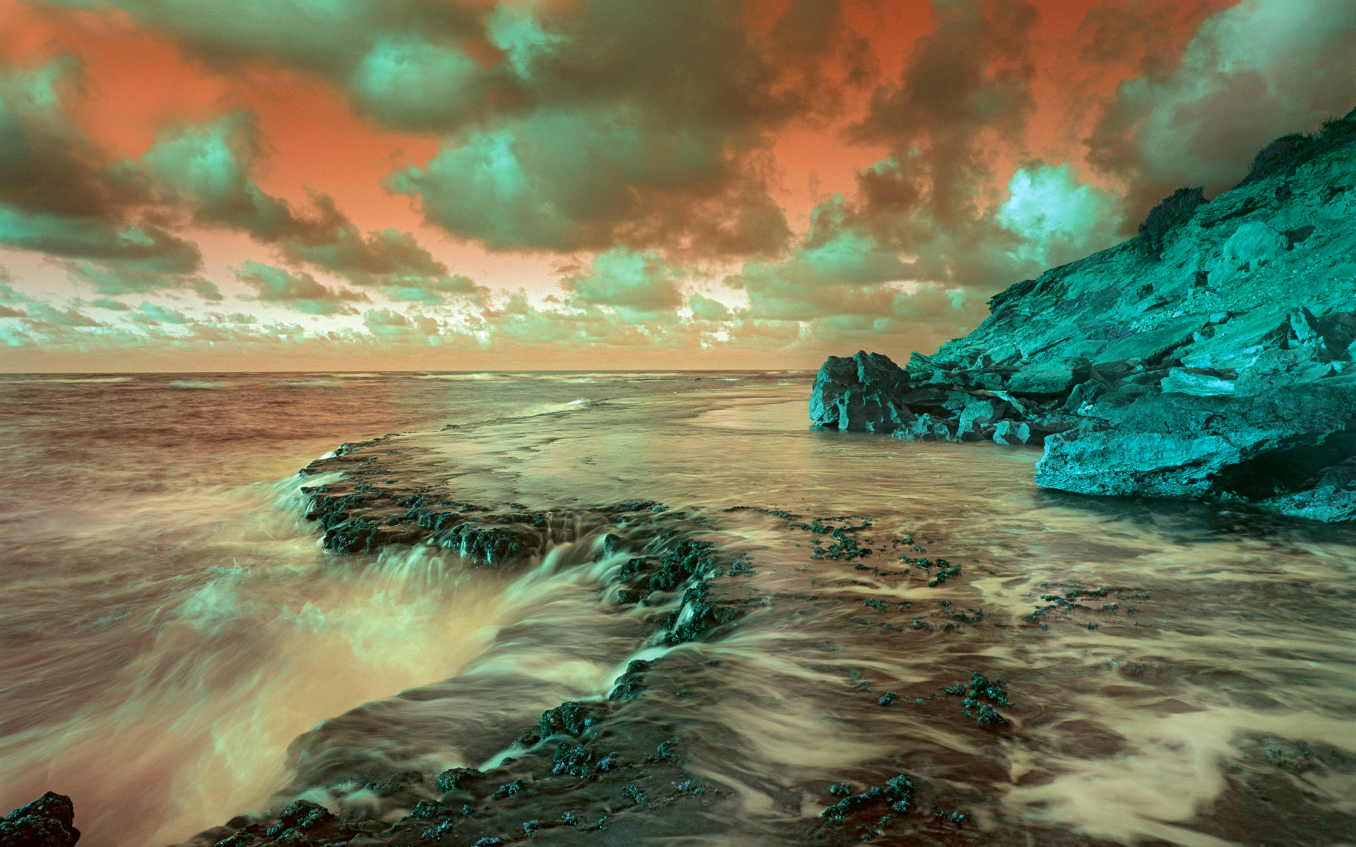 water, Clouds, Adobe Photoshop Wallpaper