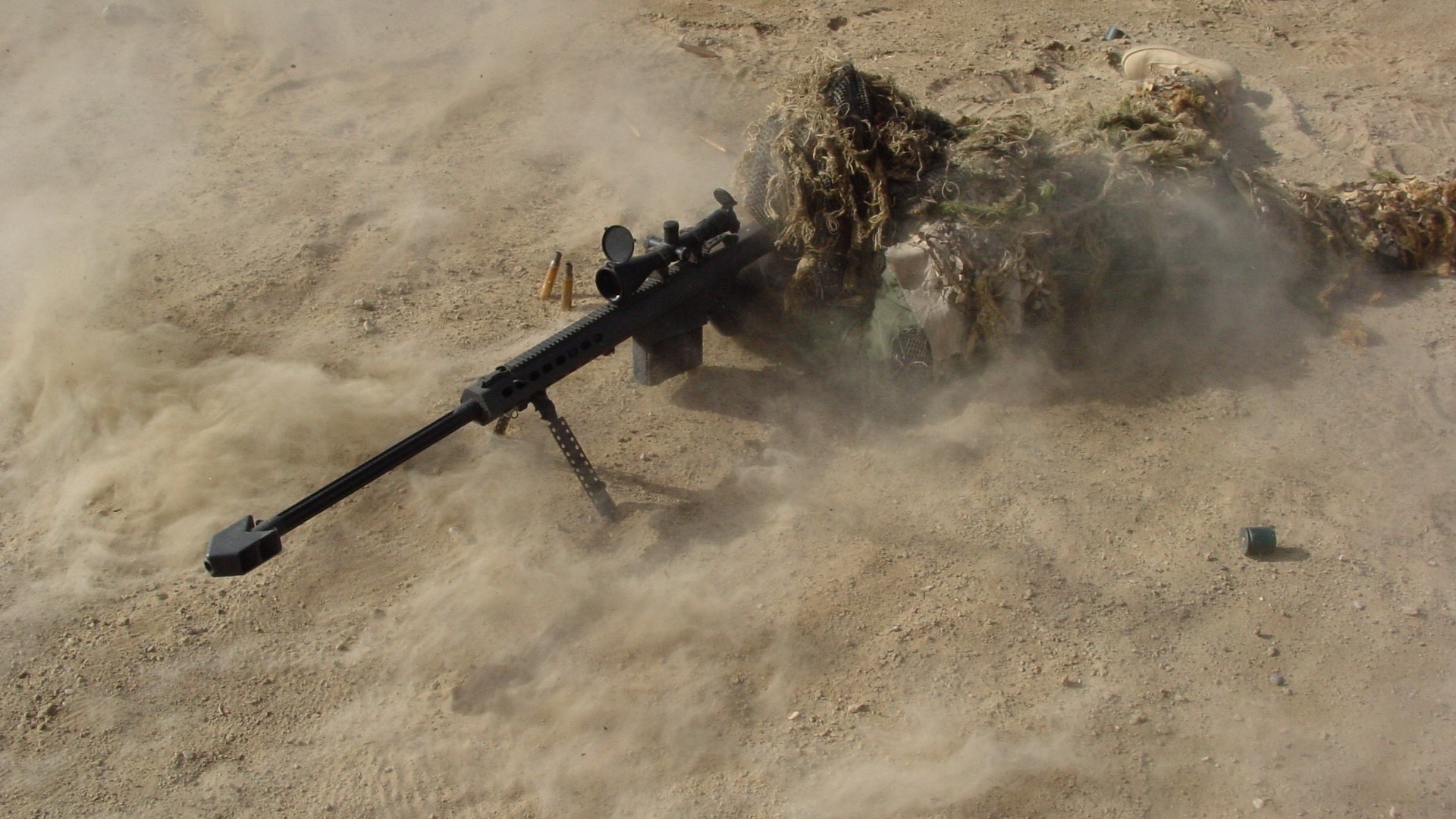 gun, Camouflage, War, Sniper Rifle, Barrett .50 Cal Wallpaper