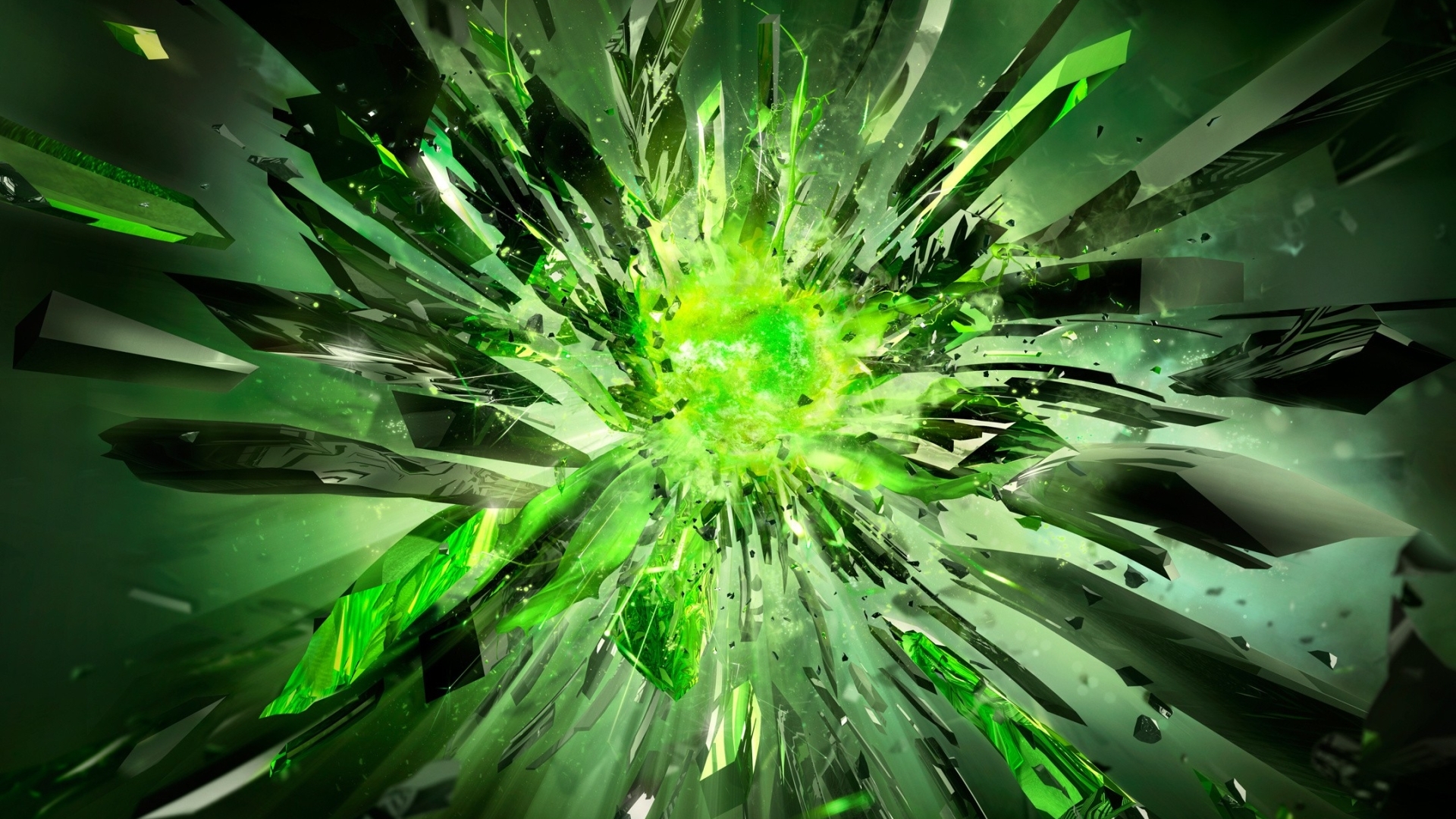 crystal, Green Wallpaper