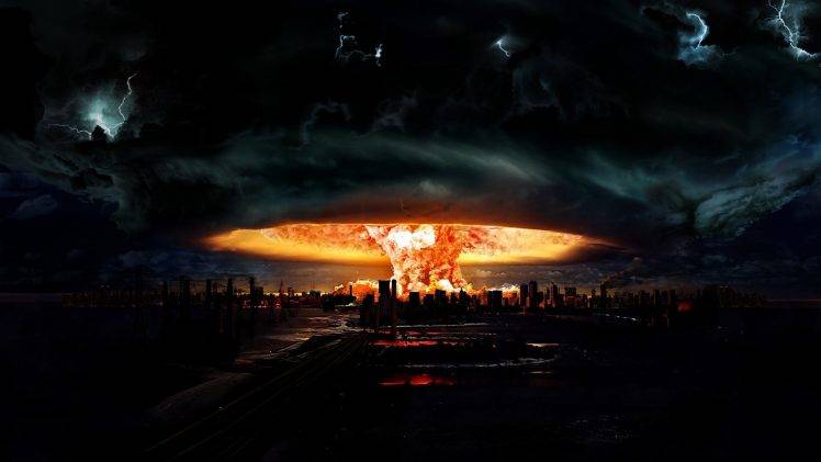 nuclear, Mushroom Clouds, Fire, Apocalyptic, Explosion HD Wallpaper Desktop Background