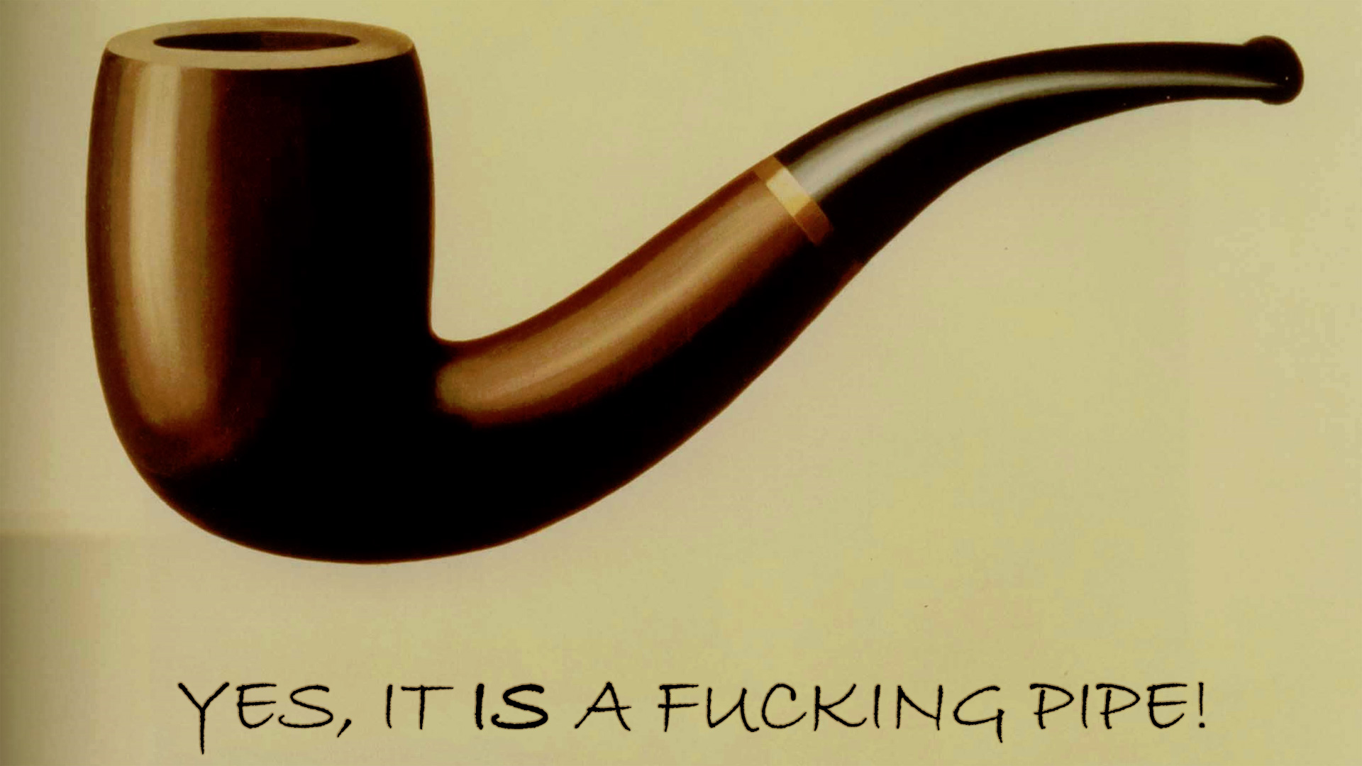 René Magritte, Pipes, Parody Wallpaper